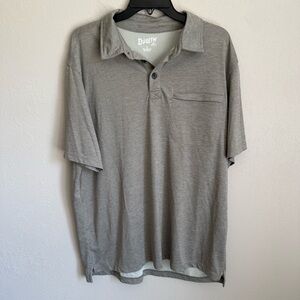 Men’s L Gray Duluth Relaxed Fit Casual Outdoor Workman’s Hiking Breathable Polo